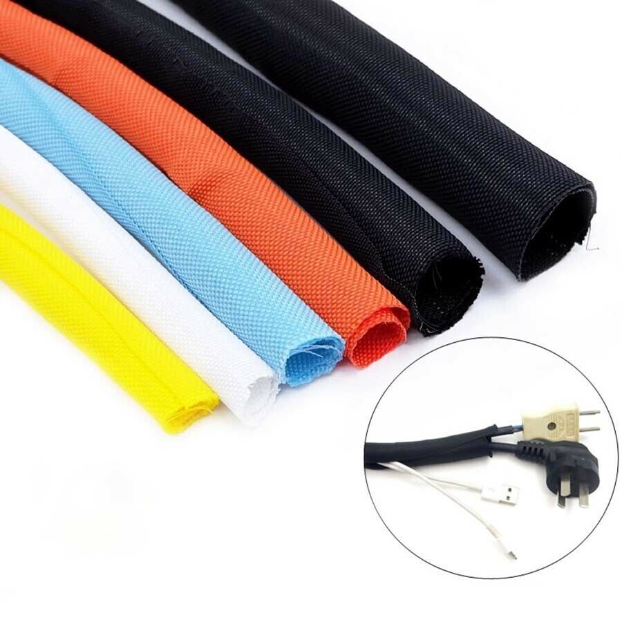 Many Colours Braided Split Cable Wire Sleeve Self-WRAP Wire Harnessing Sheathing