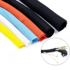 Many Colours Braided Split Cable Wire Sleeve Self-WRAP Wire Harnessing Sheathing