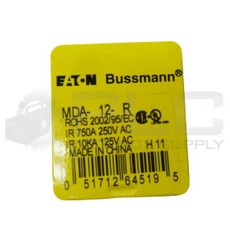 NEW BOX OF 5 EATON BUSSMANN MDA-12-R FUSE 12A 250VAC