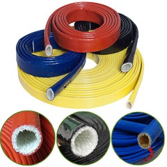 4mm-130mm Silicone Coated Fibreglass Fire Sleeving Protective Heat Shield Sleeve