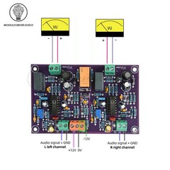 DC12-15V Positive&Negative Power Supply Professional VU Meter Head Driver Board