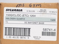*Box of 12* Sylvania 58741-3 Halogen Quartz Light Bulb 150W 120V Tungsten – N…