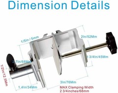 1/2 Inch Base Magnifying Lamp Clamp Silver Swing Arm Desk Lamp Phone Tablet