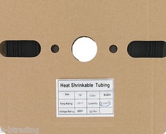 Lot of 4 – 100 Ft 1/2″ ID (12.7mm) Black Polyolefin 2:1 Heat Shrink