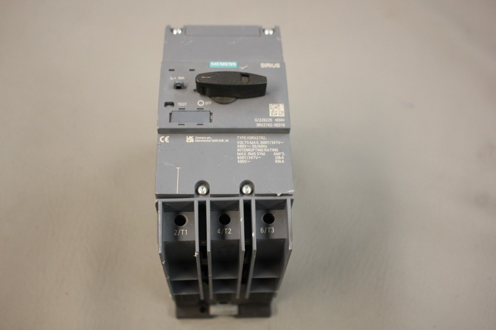 SIEMENS SIRIUS 3RV2742-5ED10 CIRCUIT BREAKER MOTOR STARTER 480 V