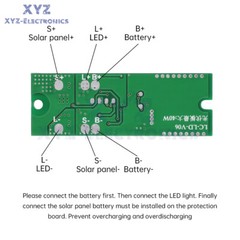3.2V 3.7V Radar Human Body Sensor Solar Street Light Circuit Board Driver 40W