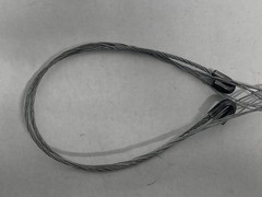 NEW OLD STOCK Unbranded 10” Long 7/8” Diameter 2 Hook Eyes Steel Mesh Cord Grip