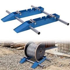 Cable Drum Reel Dispenser Adjustable Cable Roller Stand Load 3307 LBS Capacity