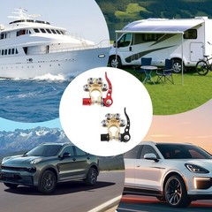 Car Battery Terminal Connectors 4 Way Quick Release Positive Negative