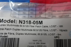 Box Of 10 Tripp Lite N318-05M 62.5/125 Lc/st Fiber Patch Cable 5m