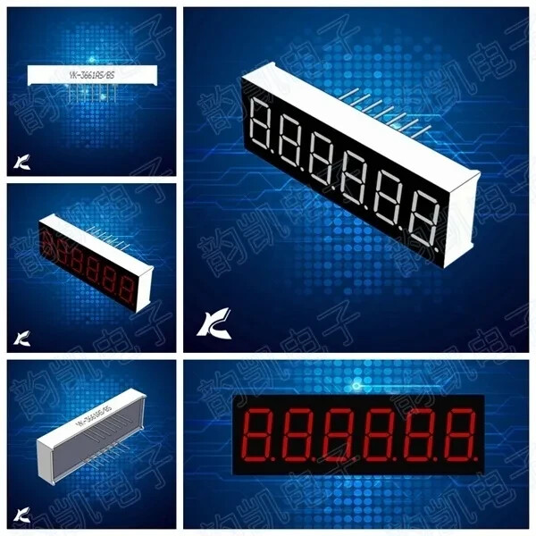 10Pcs 0.36inch 7 Segment 6 Digit Common Cathode 0.36″ RED LED digital Display YL