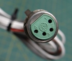 Switchcraft A Series 4 Pin XLR Female Cable Mount w/ AWM 2464 Gray Cable