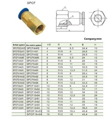 PCF Pneumatic Fitting Female Thread Adaptor Pipe Push Straight Quick Connectors