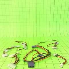 Misc Molex Fan Collectors Black Red White Green Yellow Power Cable Wire