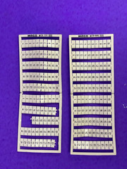 Wago WSR 209-666 Terminal Block Marker Numbers 1-50, Vertical Marking [Lot of 2]