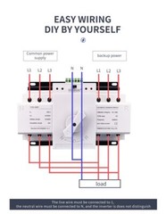 Circuit Breaker 3 Wire MCB Type Dual Power Automatic Transfer Switch 3P 63A 380V