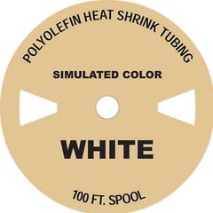 100 FT. WHITE 3/32″ Polyolefin 2:1 Heat Shrink Tubing