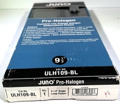Juno Pro-Halogen 9-1/2″ Black Undercabinet Light Fixture ULH109-BL • New