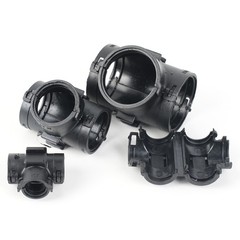 Corrugated Pipe Snap Tee Connector Fitting Nylon For Corrugated Cable Tubing