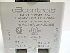 C3 CONTROLS, MRL125DLW-MPLLWE, 16MM 125V AC/DC WHITE LED LIGHT