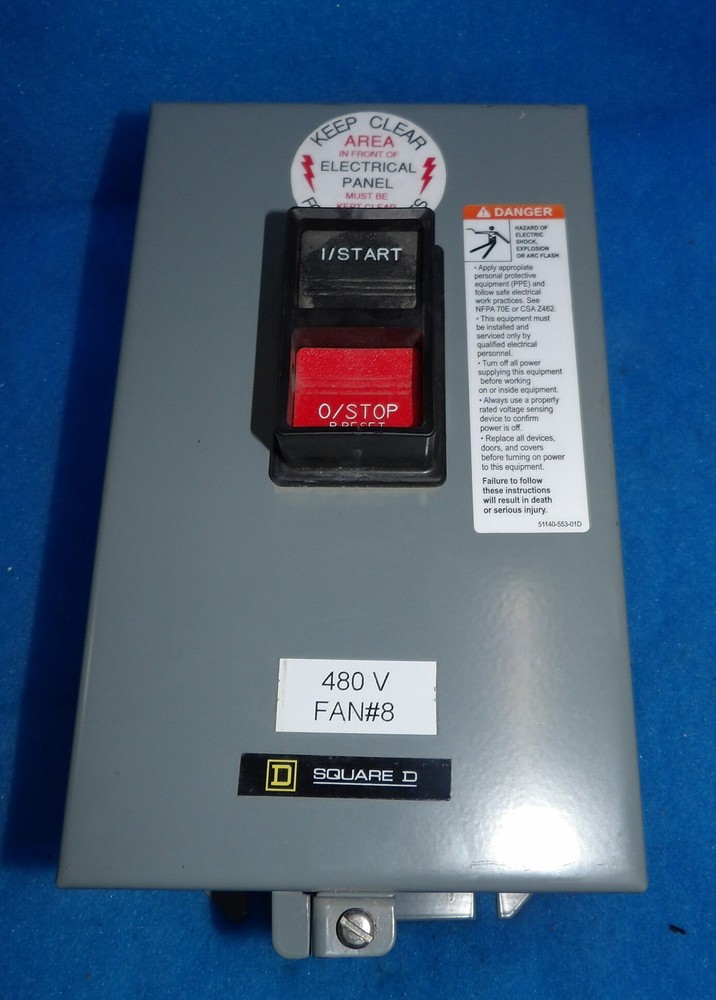 Square D 2510MBA2 Ser. C Nema M-0 Manual Starter + 1 Year Warranty
