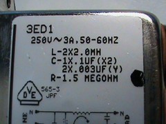 Lot of 5 Corcom 3ED1 EMI Filters 3A 120/250V 50-60Hz