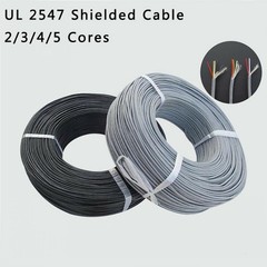 2/3/4/5 Cores UL 2547- 28/26/24/22AWG Shielded Cable Audio Headphone Signal Wire