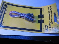 Auto Cable Connector 2 Pin Conductor Wire Set Color Coded 5 Inch – NOS Qty 1