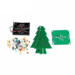 1 pcs 3D Tree DIY Kit Red/Green/Yellow LED Flash Circuit Electronic Gift