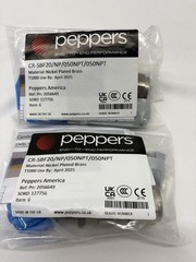 PEPPERS CABLE GLAND CR-SBF20/NP/050NPT, NICKEL PLATED BRASS. LOT OF 2. NEW.