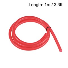 Silicone tube, 6mm ID x 8mm OD 1m rubber tube for pump transfer red