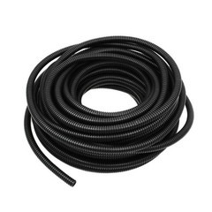ASLT112-25 25′ 1 1/2″ 38mm Split Wire Loom Conduit Polyethylene Corrugated