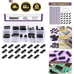 40Pcs 20 Different Types 74HCxx and 74LSxx Series Logic IC Assortment Kit wit…