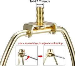 Polished Brass 6 Inch Detachable Lamp Harp Holder Size: 6 inch (Brass)