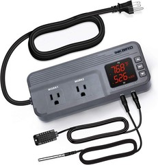 Temperature and Humidity Controller ITC-608T Pre-Wired Dual Gray