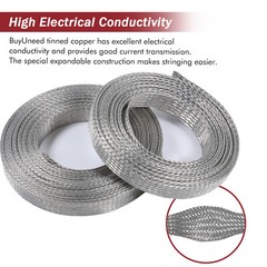 Tinned Copper Metal Shielding Braided Sleeve Cable Wire Sleeving Lot