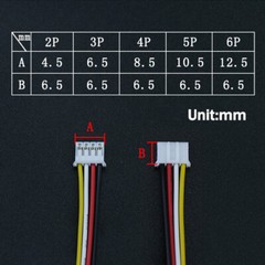 JST-PH 2.0mm Pitch Female to Female Connector Cable Wires 2/3/4/5/6/7/8/10 Pin
