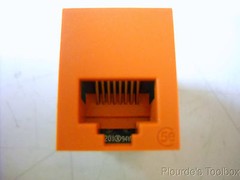 New Pass & Seymour Smooth Cat 5E Jack 8 POS/8 Wire Orange # S58-OR