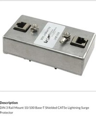 L COM HGLND-CAT5EJW HGLNDCAT5EJW Indoor Outdoor Lightning Surge Protector Din 3