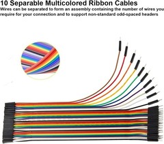 40 PCS 20 CM Multicolored Jumper Wires – Solderless for Breadboard Use