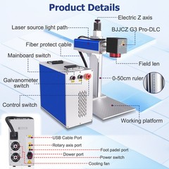 2.5D 60W/100W/200W/300W JPT M7 Mopa Fiber Laser Engraving Machine Color Marking