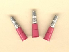 25 Red Insulated SNAP PLUG BULLET Terminal Connector #22-18 Wire Gauge .156 MALE