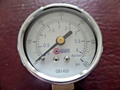 Coilhose, GB1460, Dial Gauge, 2″ Dry, 1/4 NPT Bottom Mount, 0-60 PSI