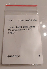 8pcs 3mm LED SMD 90 Degree Light Pipe PCB Right angle tube FREE SHIPPING USA