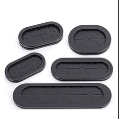 Oval Rubber Grommets Blanking Closed / Open Wiring Plugs Cable Grommet Black