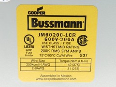 *Lot of 4* Cooper Bussmann JM60200-1CR Fuse Block Holder CVRI-J-60200-M Module