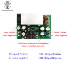 DC-DC 12~80V to 2.5~50V 20A Adjustable Buck Step-Down Module with Display 600W