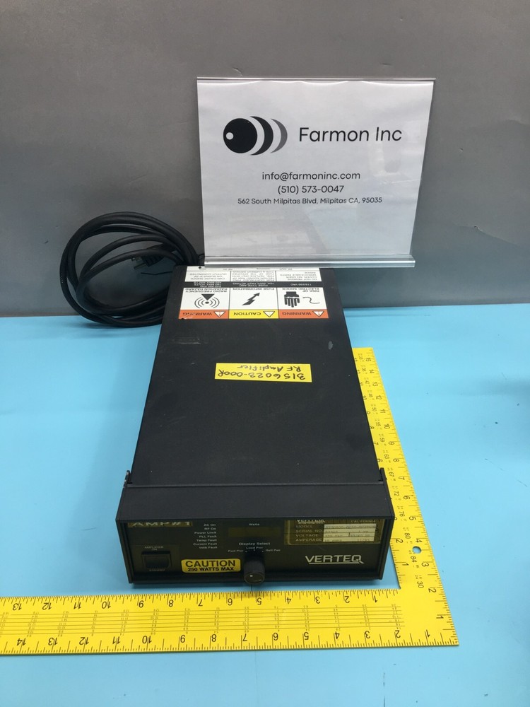 Verteq ST0D800-CC50-MC2PVDB Amplifier, 3156023-000D, RF, 120VAC, 50/60Hz, 126451