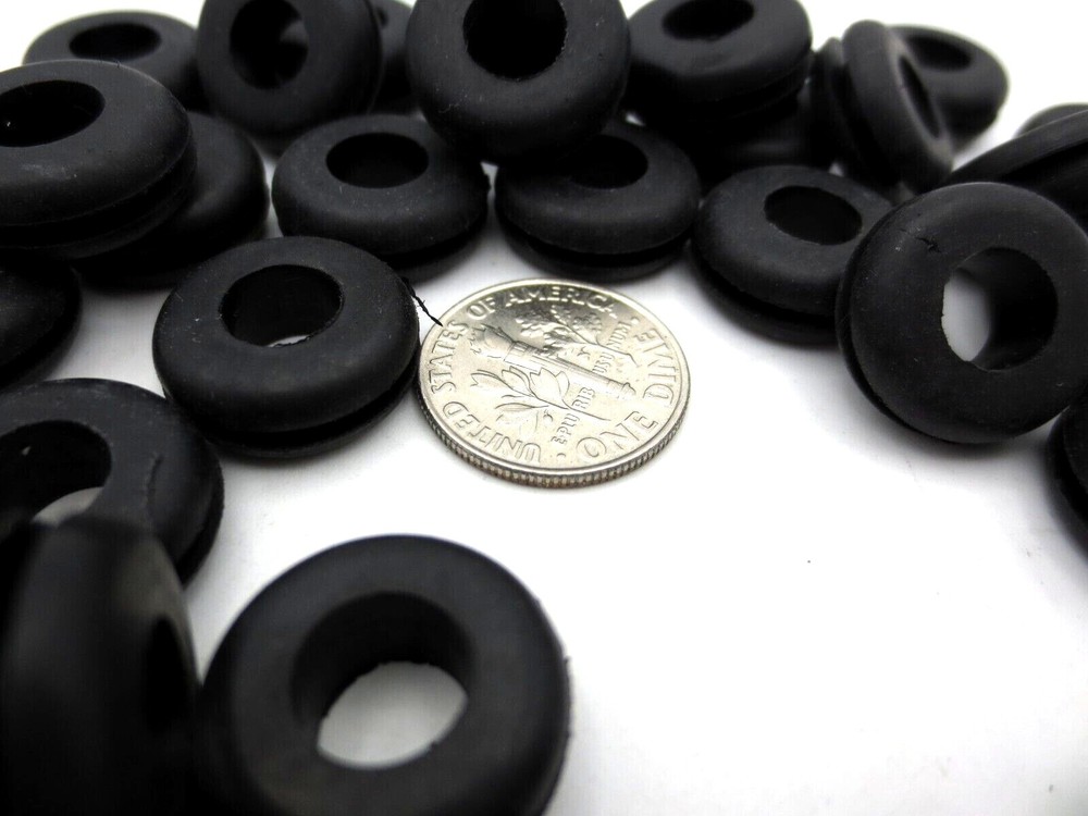 Grommet Rubber Fits 7/16″ Round Hole, Fits 1/16″ Thick Material, Has 9/32″ ID