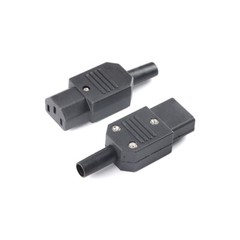 IEC Power Socket Connector AC 250V 10A Male Female Plug Jack 3 Pin PCB Panel